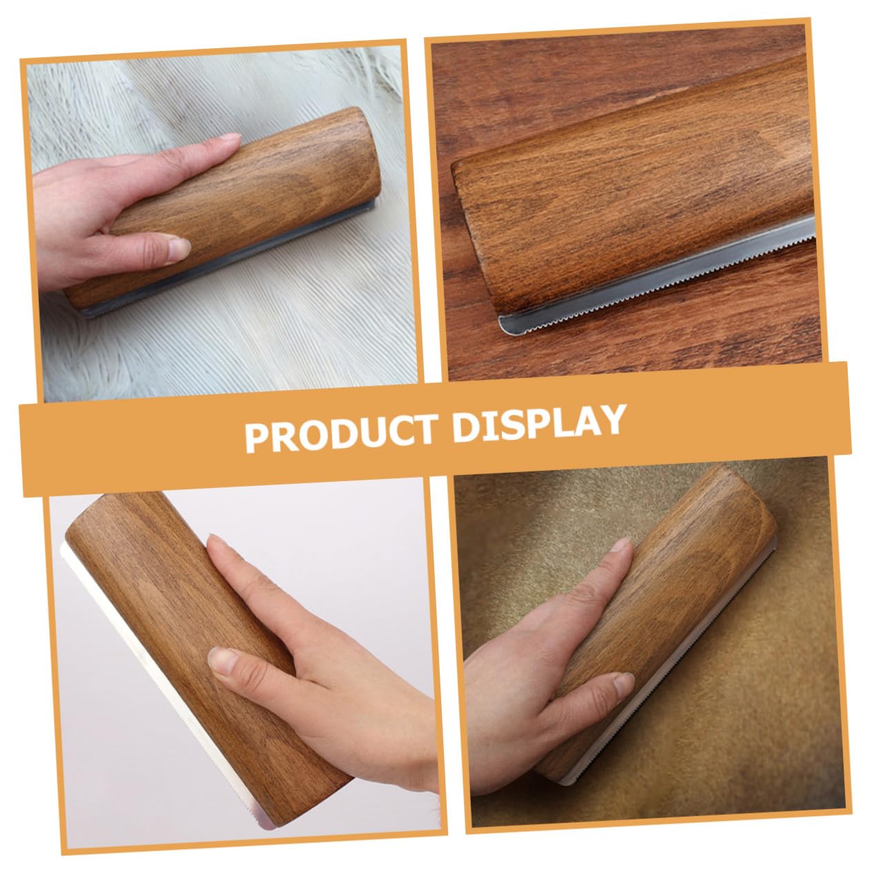 Pferdepflegeschaber mit Ergonomischem Griff, 20cm Holz und Metall