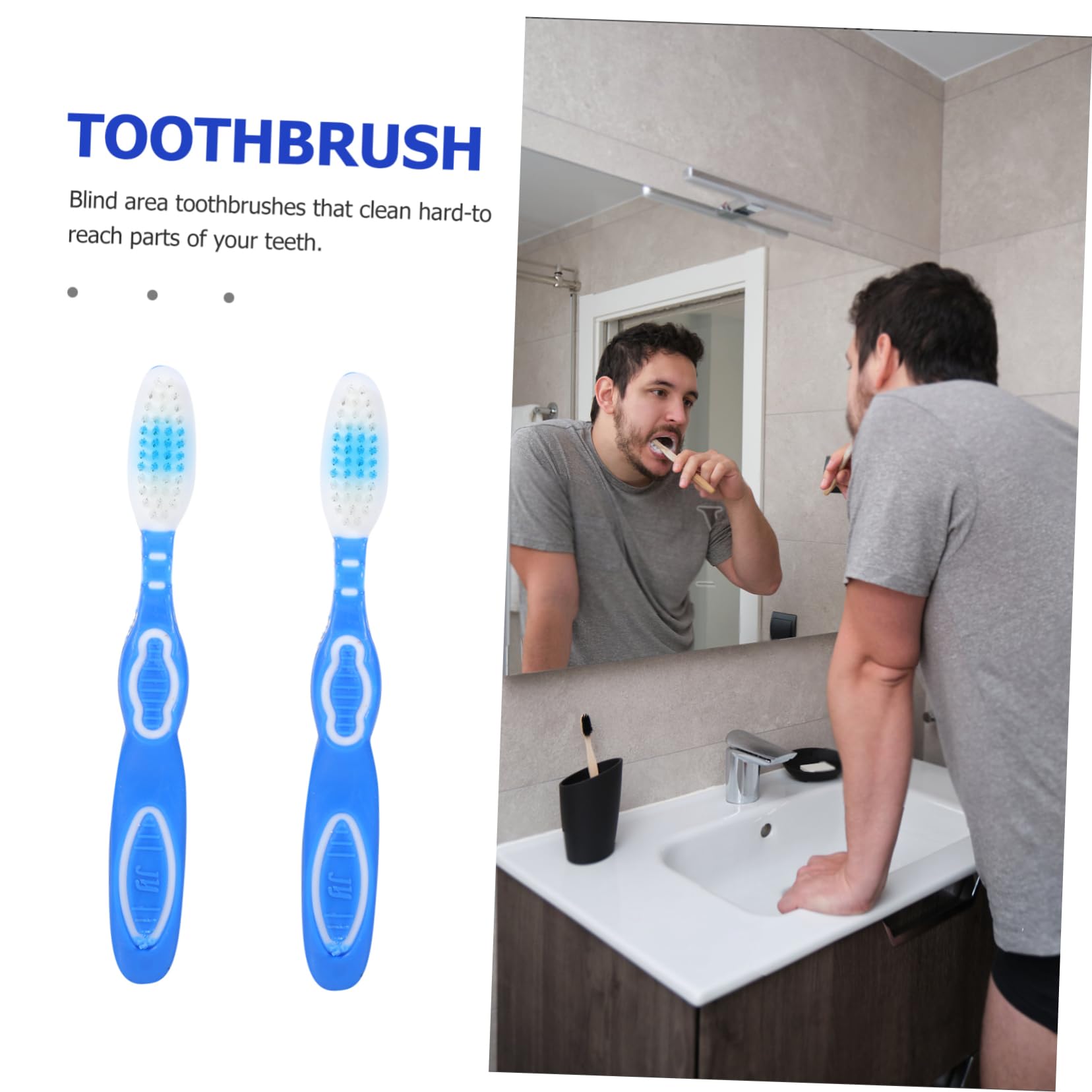 Healeved 50pezzi Spazzolini Da Denti Corti Con Manico Morbido Spazzolini Portatili Per Ambienti Speciali Per Prigioni e Viaggi Design Compatto e Sicuro