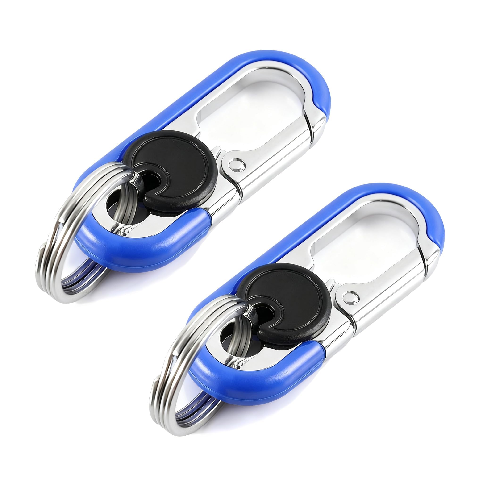 XKINTCS Heavy Duty Keyring for Lexus RC 300h F/RC F/LC 500h with Dual Ring Organiser for Efficient Key Management,normal-B Blue