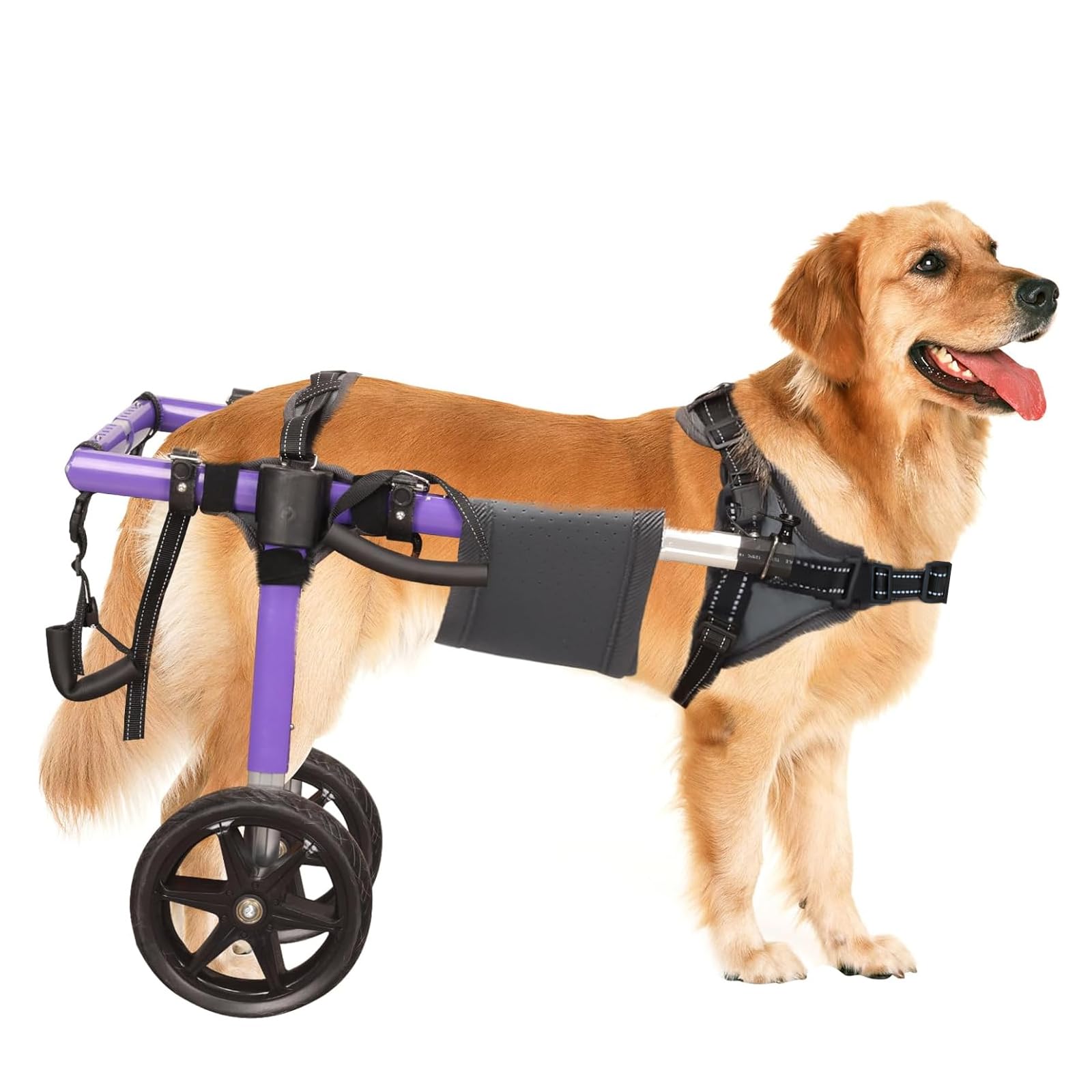 Dog Wheelchair for Back Legs - Lightweight Aluminum Alloy Dog Wheelchair, Upgraded All-Terrain Tires for Large Dogs, 48.5-66.1 lbs(L)