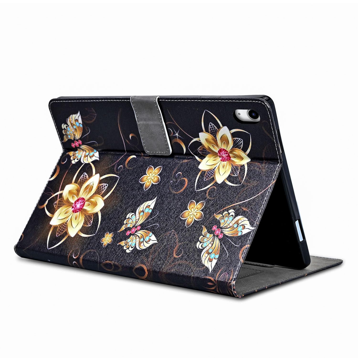 Custodia Rostsant Per IPad 11ª Gen (2025) E 10ª Gen 10,9” – Cover In PU Con Supporto, Portacarte E Design Gatto - 4