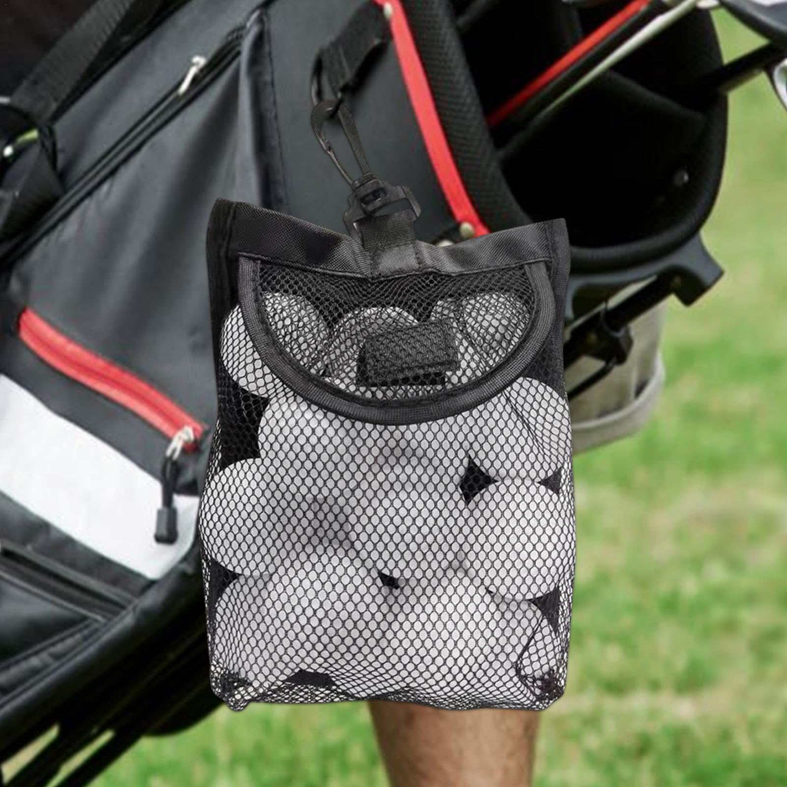 Borsa per Palline da Golf in Rete di Nylon Leggera per 18 Palline