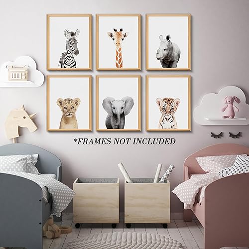 Miniatura 3 de Decoración artística de pared para habitación de bebé, decoración de guardería de animales de la selva, decoración de safari para habitación de bebé