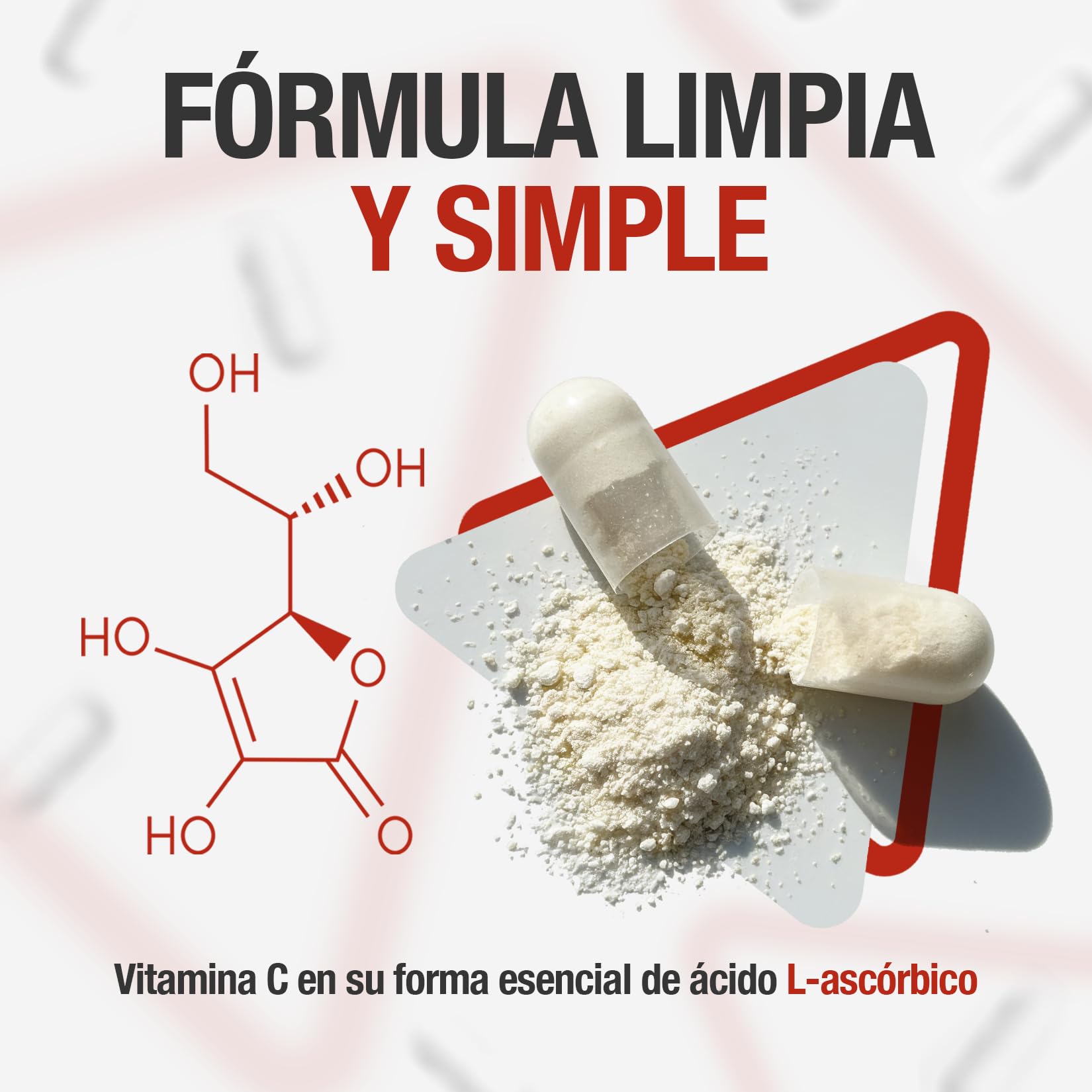 Vitamina C 1000 mg Capsulas - 300 Cápsulas (10 Meses de provisión) de Desintegración Rapida, Vit C 1000mg de Polvo de Acido L Ascorbico Puro en Paquete Familiar XXL (Ascorbic Acid Supplement)