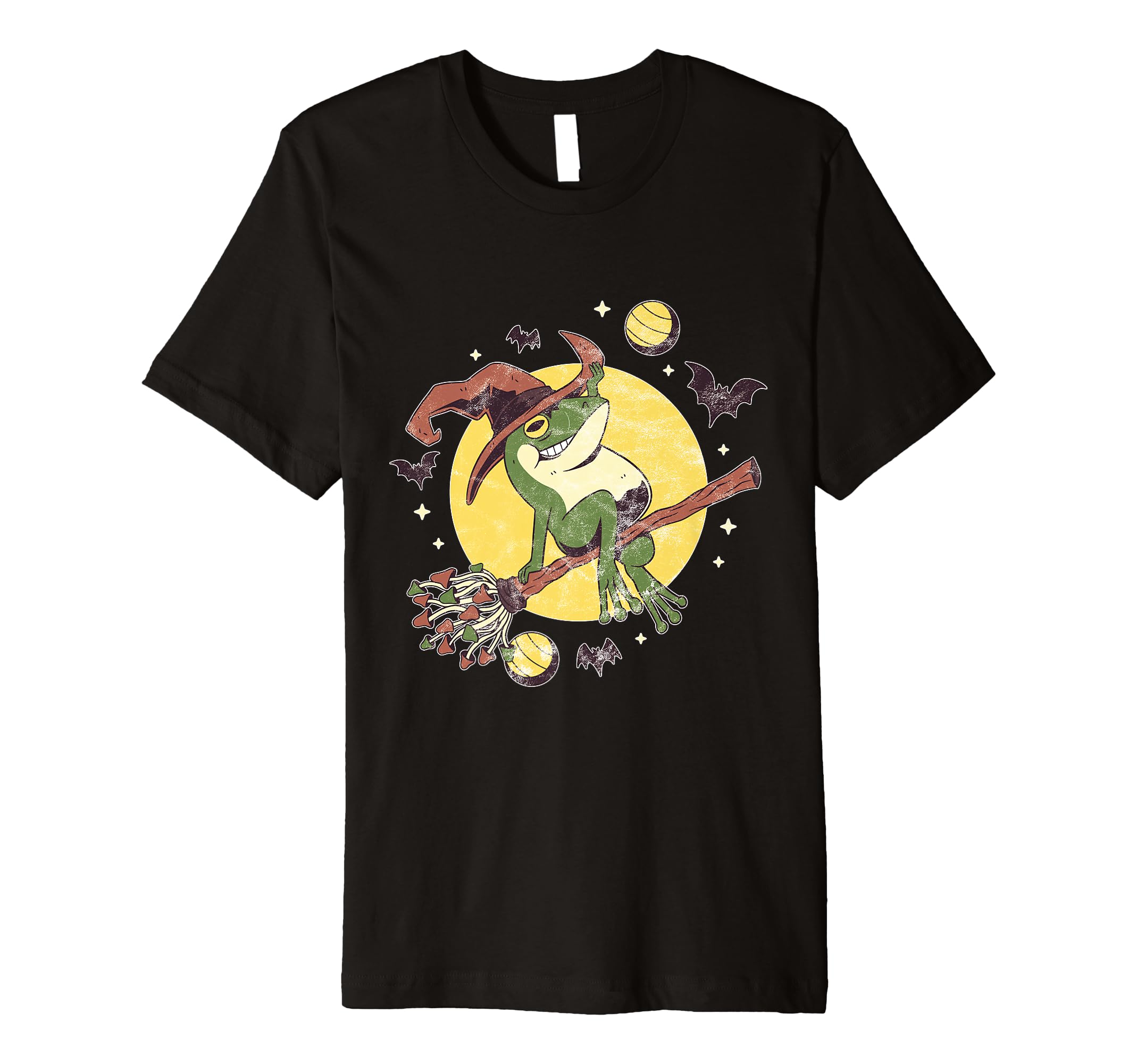 Halloween and Fall Designs for your MoodVintage Halloween Witch Frog Brum and Mushrooms Cottagecore Premium T-Shirt