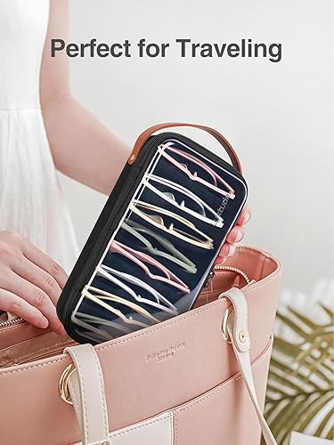 Miniatura 9 de Luxtude Travel Sunglasses Organizer Case for Women Men, Glasses Case Multiple Pairs wAdjustable Slot, Clear Sunglass Storage