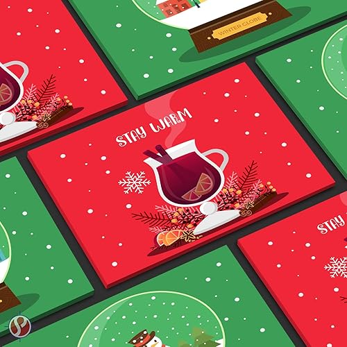 Miniatura 4 de Papel de colores navideños: perfecto para artes y manualidades de Navidad y Año Nuevo, invitaciones y anuncios de fiesta, enlace de 24 libras, texto