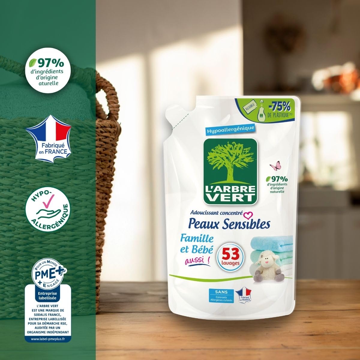 L'arbre Vert Płyn do płukania Sensitive skin 800ml