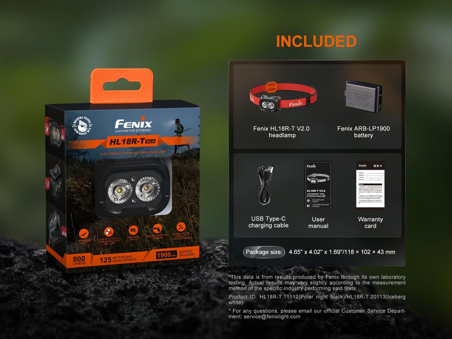 Fenix HL18R-T V2.0 Stirnlampe LED Aufladbar,800 Lumen Hell,Wiederaufladbar USB-C,3 x AAA Batterie Dual Fuel,125M,IP66 Wasserdichte Scheinwerfer,Sport Adjust-Stirnband,Camping,Joggen,Angel (White)