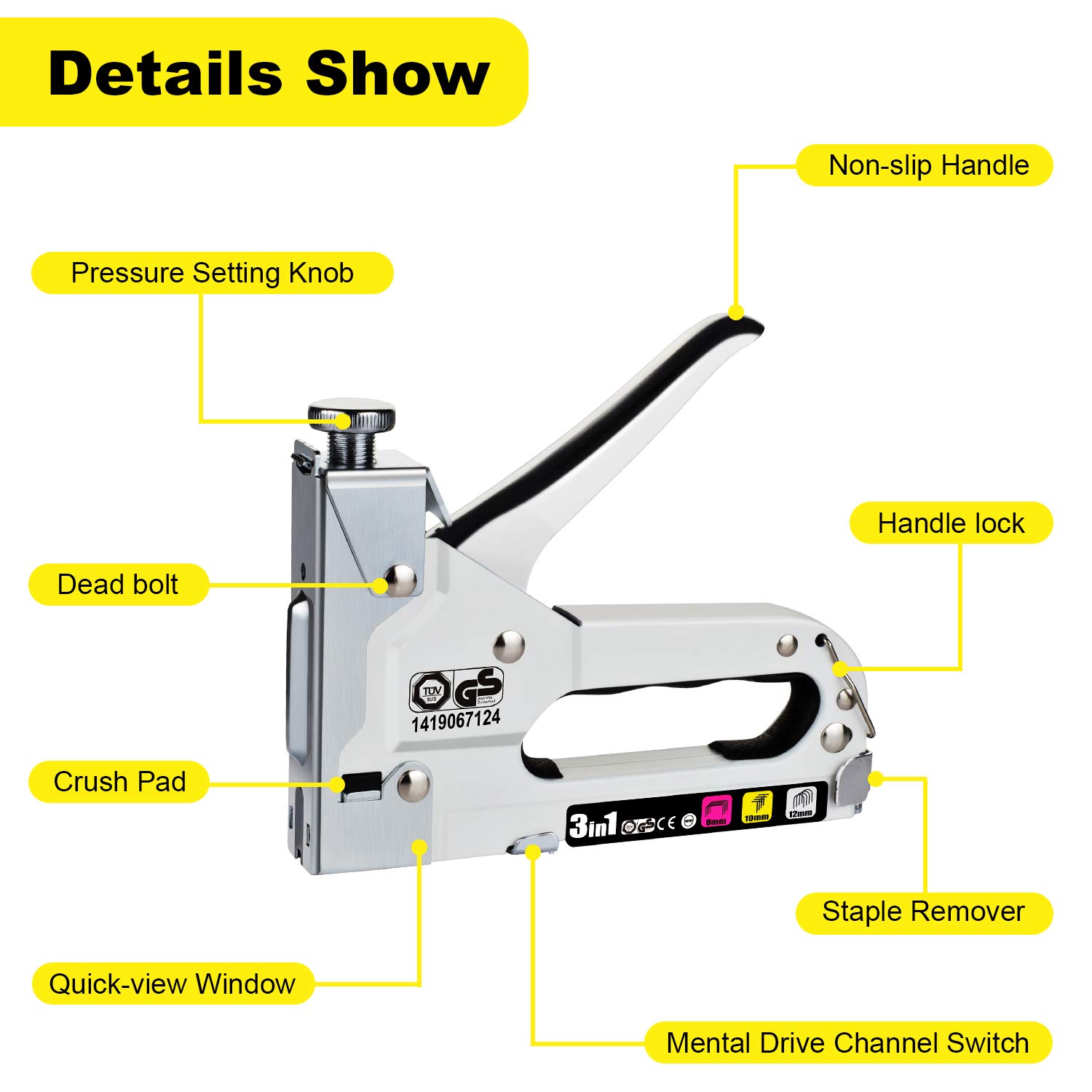 WETOLS Staple Gun, Heavy Duty...B0814R7M5L