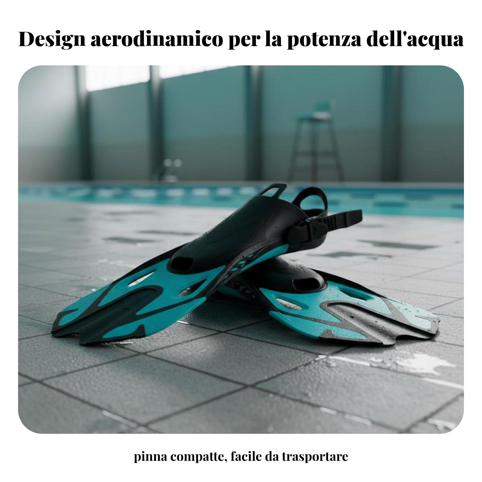 Palmes de Plongée Palmes de Snorkeling Palmes de Natation Palmes Courtes et Contrôle Format Compact Faciles à Transporter PP TPE Ajustables Ajustement