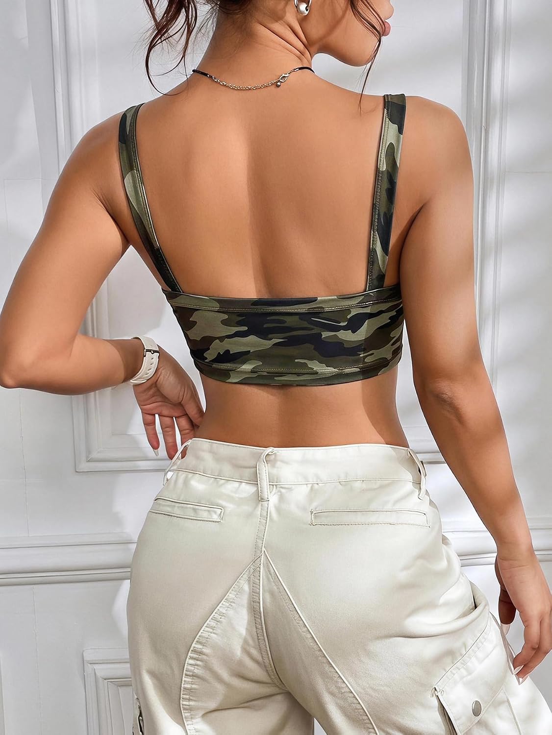 SOLY HUX Women's Bralette Top Micro Crop Tops Sports Bra