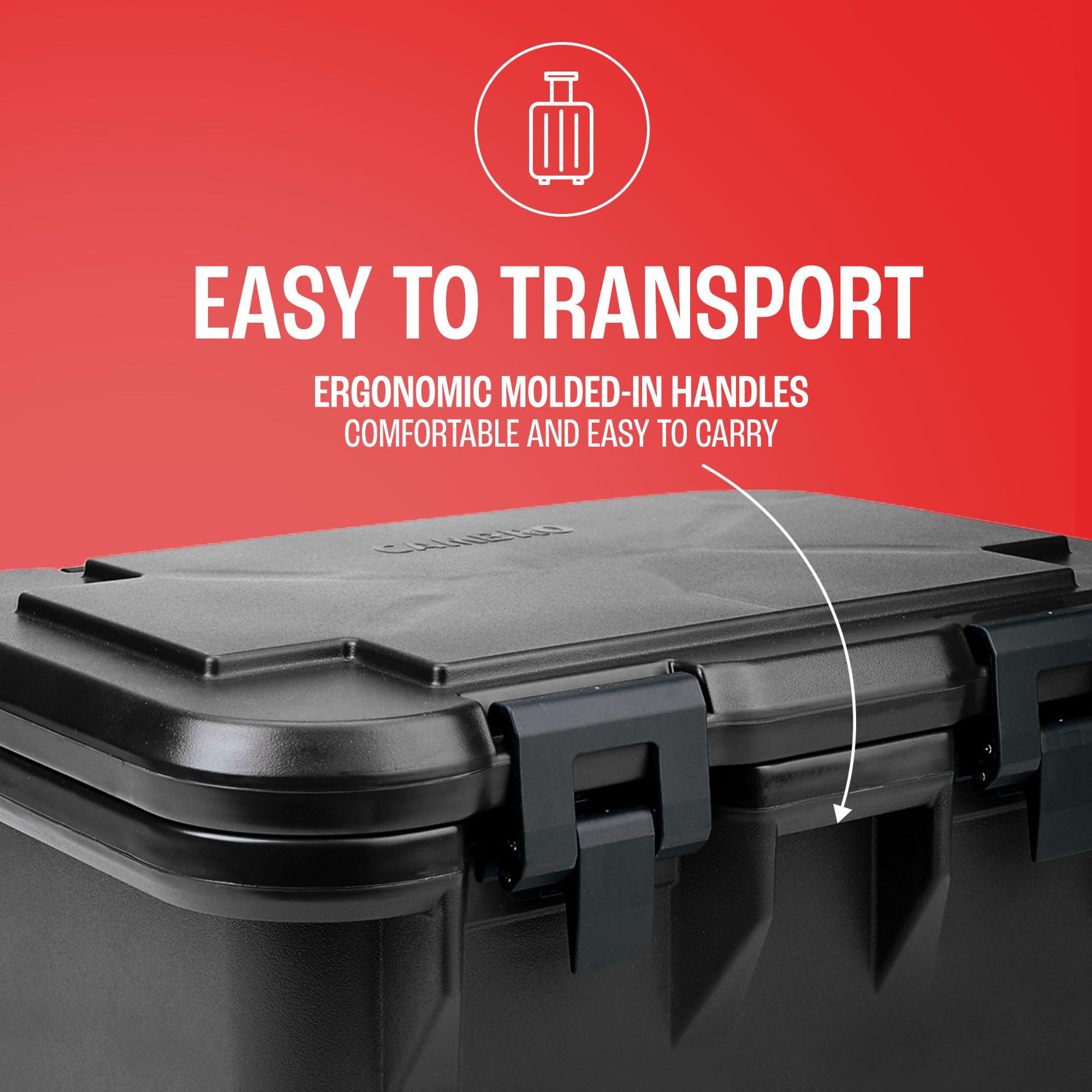 Cambro UPCS180110 Camcarrier UPCS Capacidad 1 Tamaño Completo 8" Deep Pan Negro Caja de 1