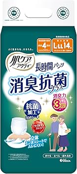 Amazon | 大人用紙おむつ 長時間 パンツ 4回分吸収 L-LL 14枚 肌ケア