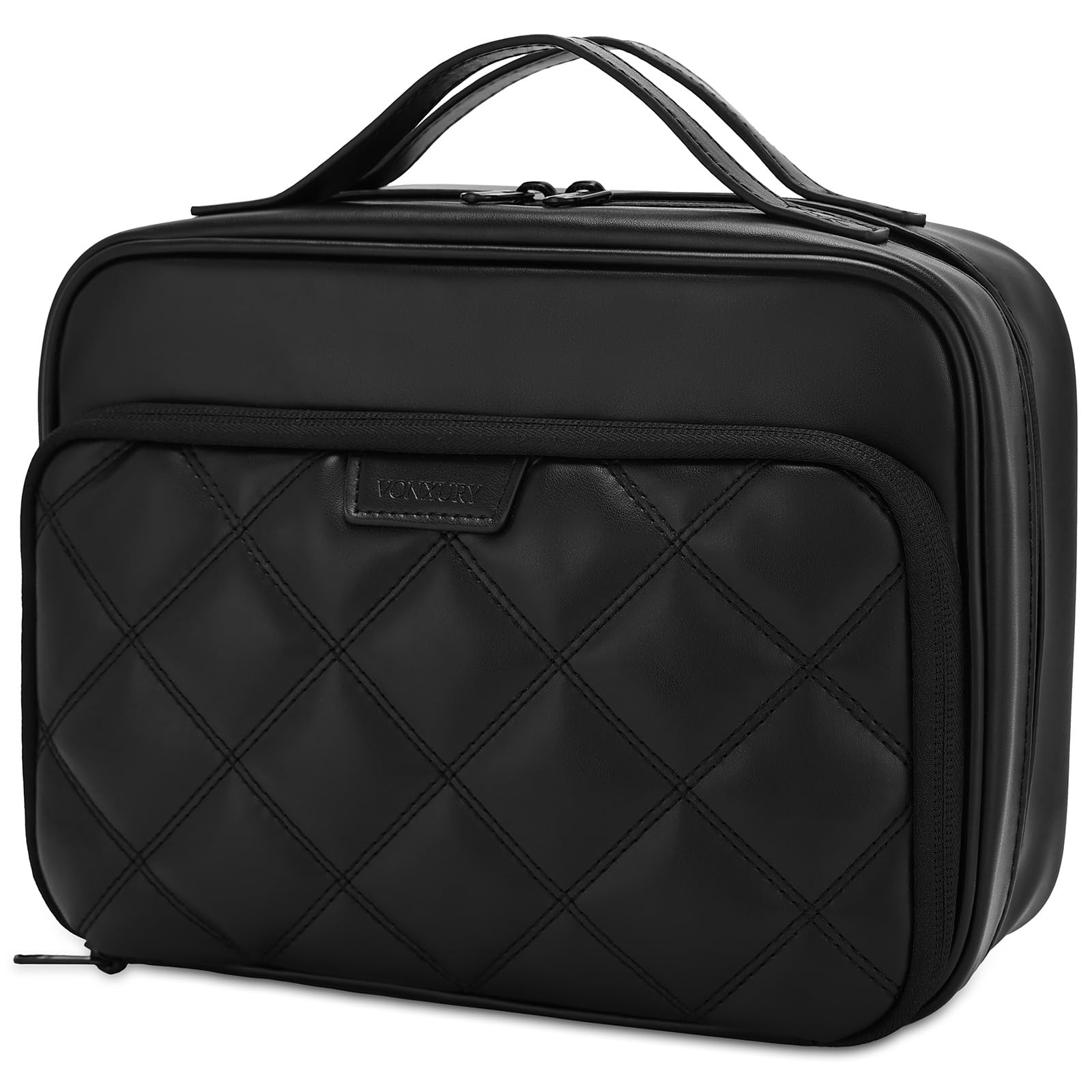 VX VONXURY Stiftemäppchen,Große Kapazität Pencil Pouch Portable Kosmetiktasche mit 2 abnehmbaren Schichten 54 Slots Pen organisiert (Schwarz)