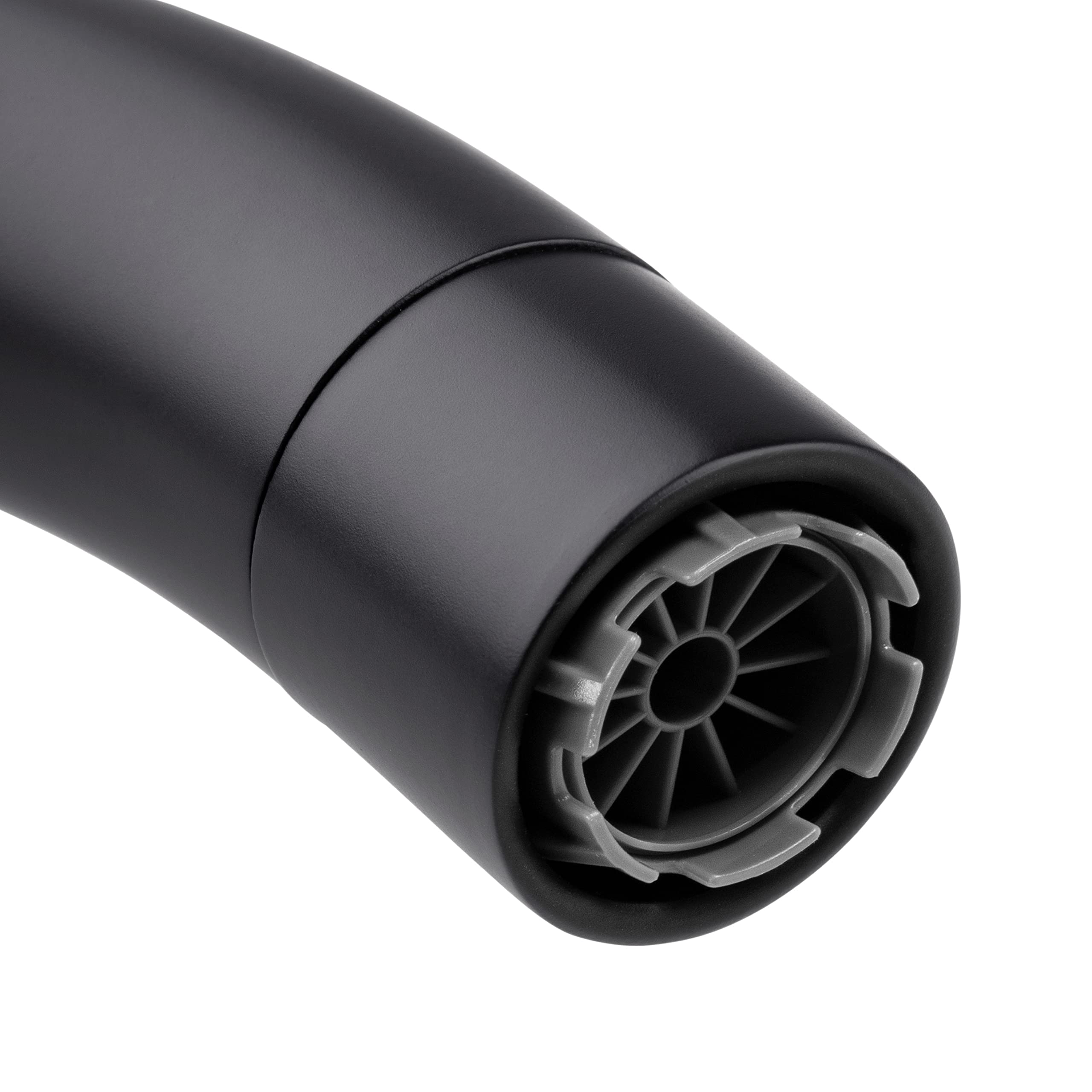 Cornat NERS52 - Grifo mezclador monomando para fregadero "Noir Round", edición negra, cuerpo fundido a presión, caño alto y giratorio, grifo de baja presión, grifo de cocina