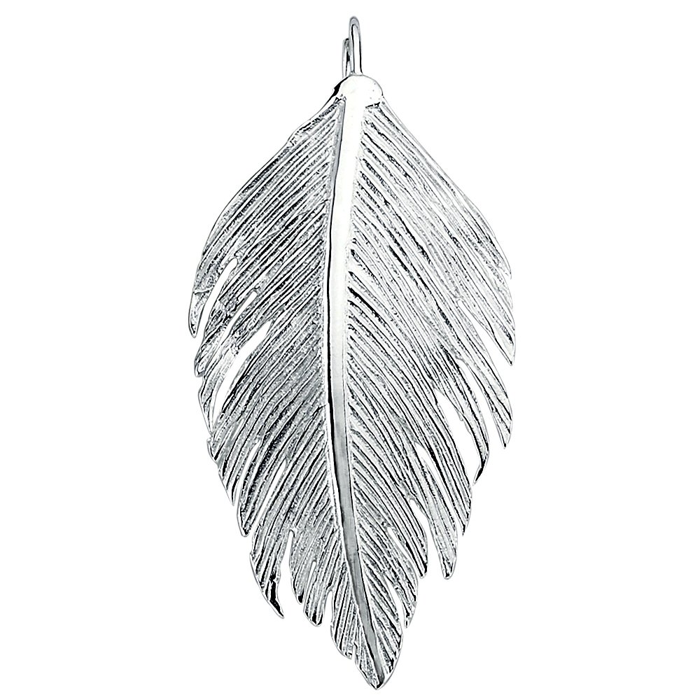 Vinani Anhänger Feder glänzend Sterling Silber 925 Vogel Flügel 2AFD-EZ