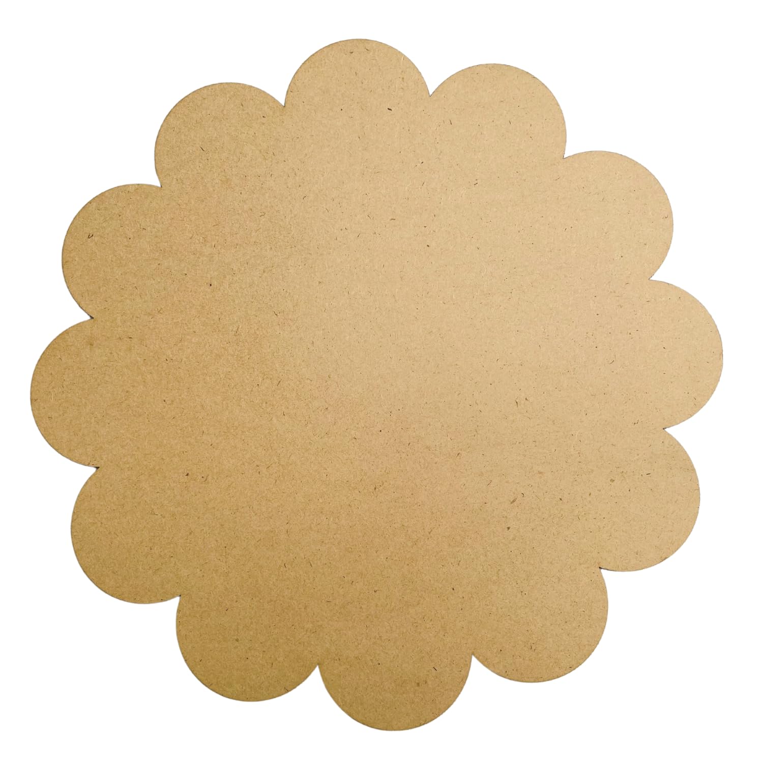 CRAFNICK® DIY MDF Cutouts Flower | Pine Wood 6 Inch 2.5mm Thick | Unfinished Wood Slices for Resin Art, Lippan, Mandala Painting | MDF Boards for Art and Craft | MDF Cutouts Different Shapes | Mdf Plaque (Set of 5)