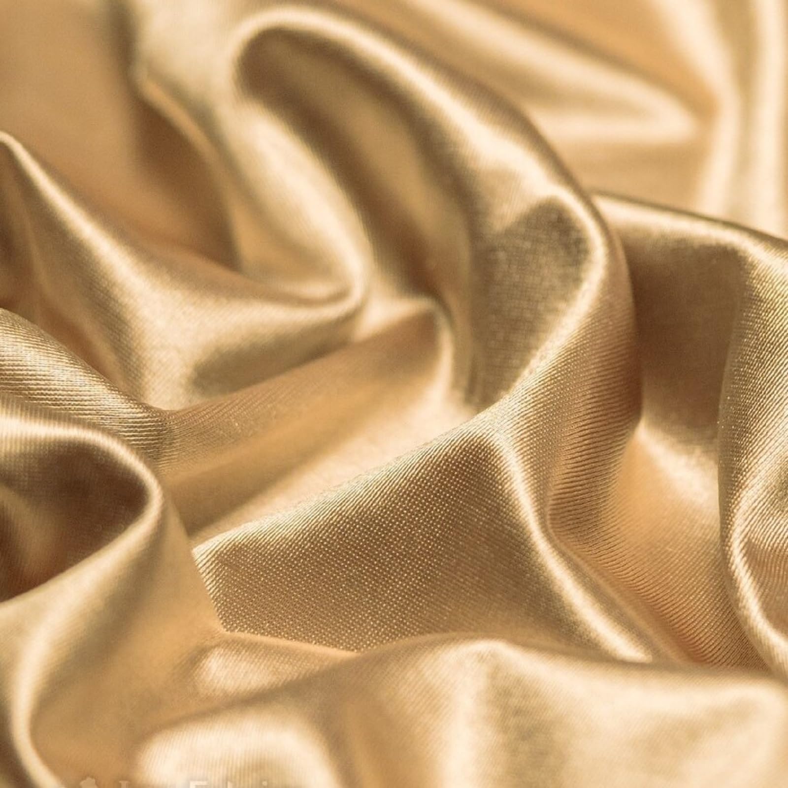 Ice Fabrics 4 Way Stretch Silky Spandex Satin Fabric by The Yard - 60" Wide Shiny Satin Spandex Fabric for Dresses, Active Wear, Yoga Pants, Table Cloth - Thick and Heavy - Champagne - 10 Yards