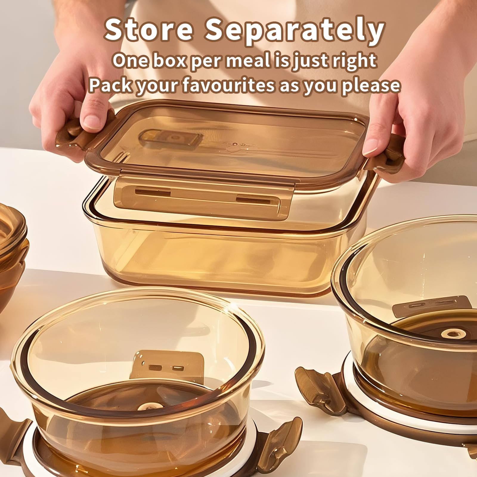 Pack 8 Tarros de Cristal con Tapa Hermética - Recipientes Herméticos para Alimentos - Microondas Congelador