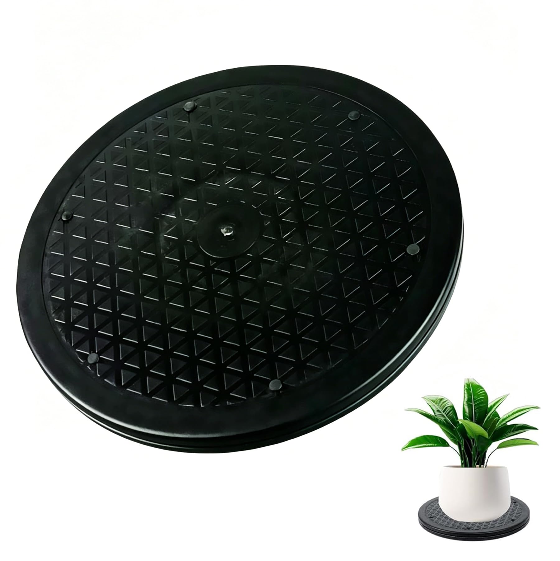 Espositore Girevole, 25 cm Base Rotante con Cuscinetti a Sfera in Acciaio, Supporto Girevole per TV Monitor Laptop Ceramica Piante
