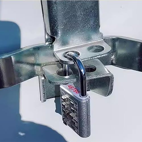 Miniatura 4 de 4 candados de combinación de 10 dígitos para casillero de gimnasio, caja, cajón, caja de herramientas (plata, 2 unidades)