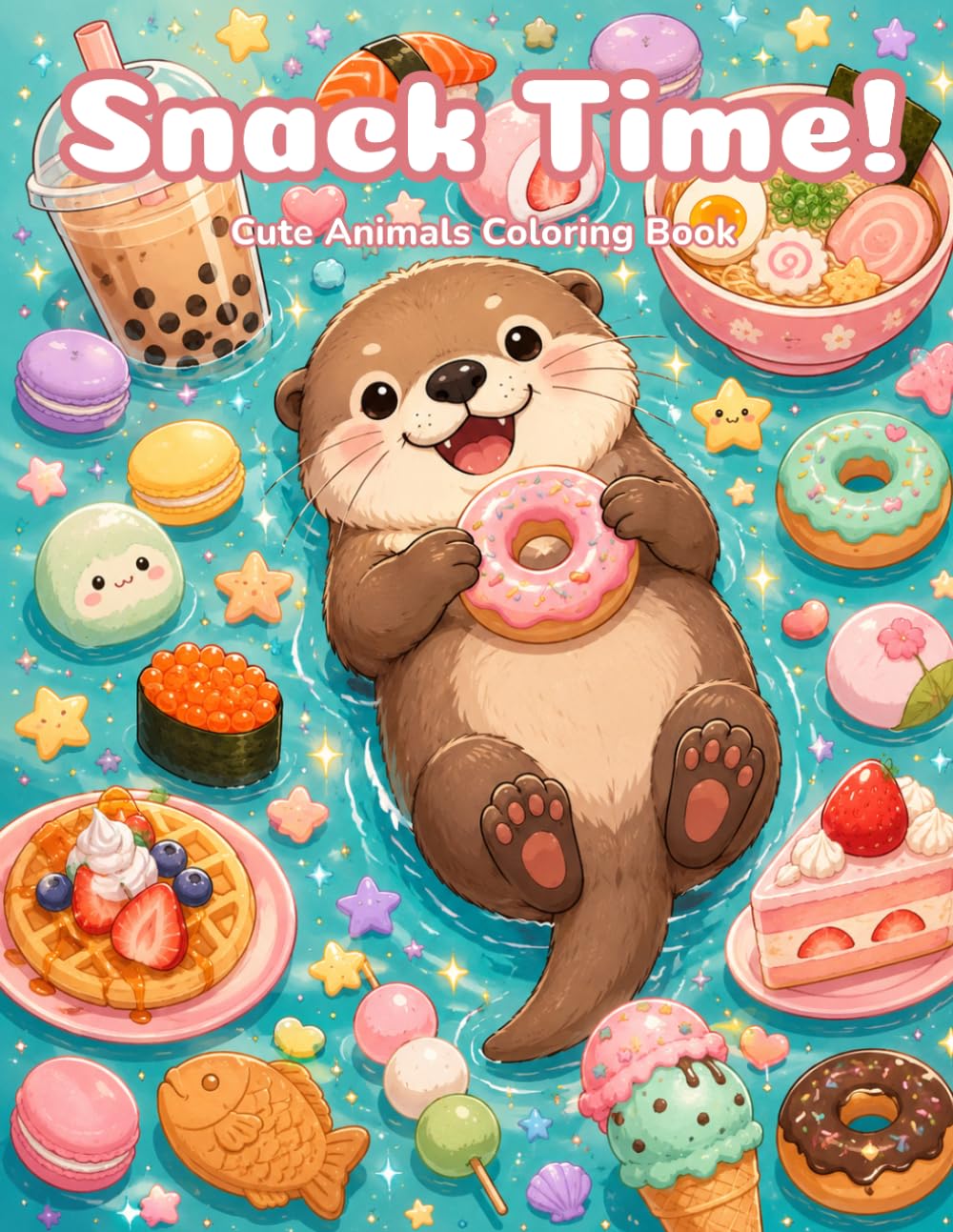 Snack Time! - Cute Animals Coloring Book