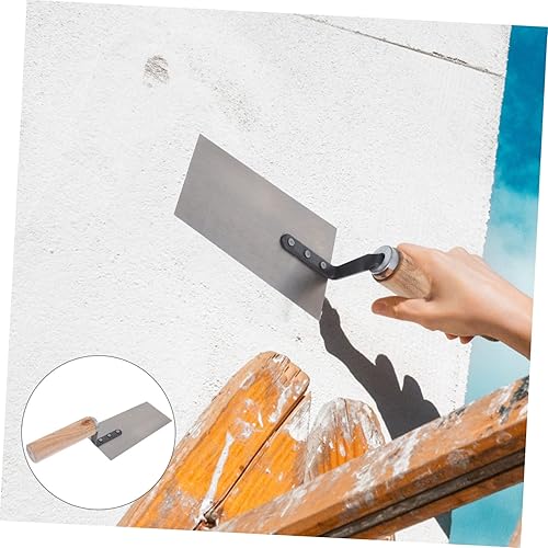 Miniatura 9 de Generic Paleta de acabado de 4 piezas de yeso de hormigón de albañilería de enlucido de acero inoxidable para enyesar raspado albañil