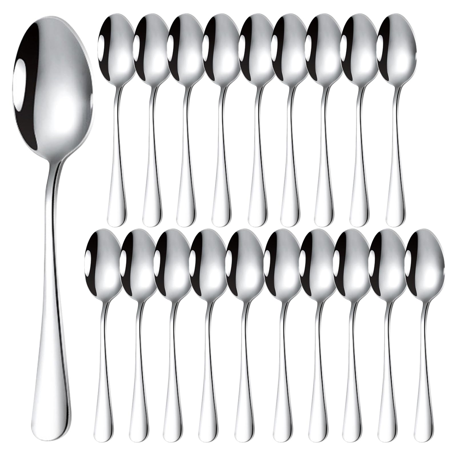 Sythrix Stainless Steel Tea Spoons Dinner Dessert Spoons Pack of