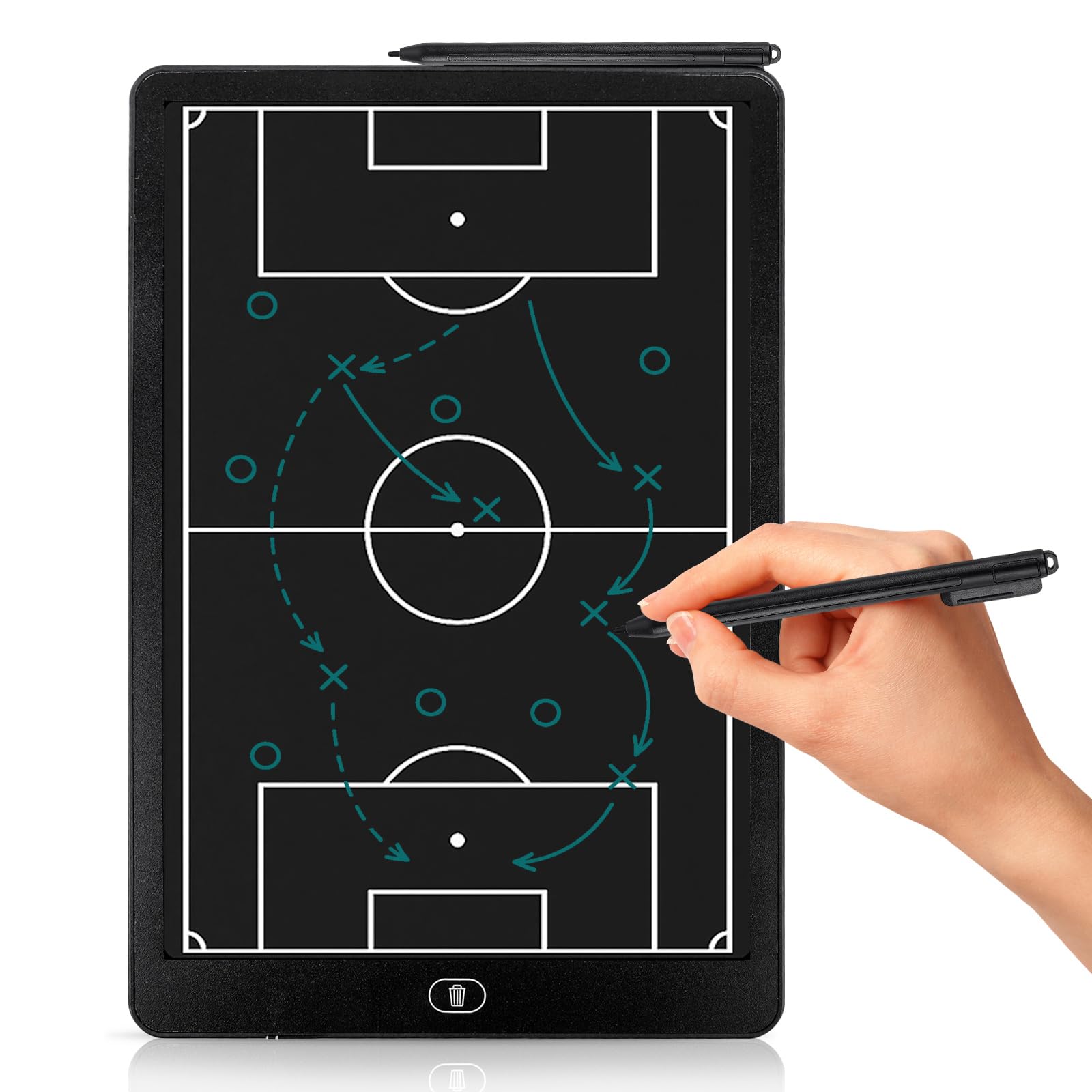 BORDEAG Lavagna Tattica Da Calcio, 40.6 Cm Lavagna Tattica Calcio, Lavagna Magnetica Calcio, Lavagnetta Tattica Calcio Per Organizzazione Giocatori Tattiche E Strategie