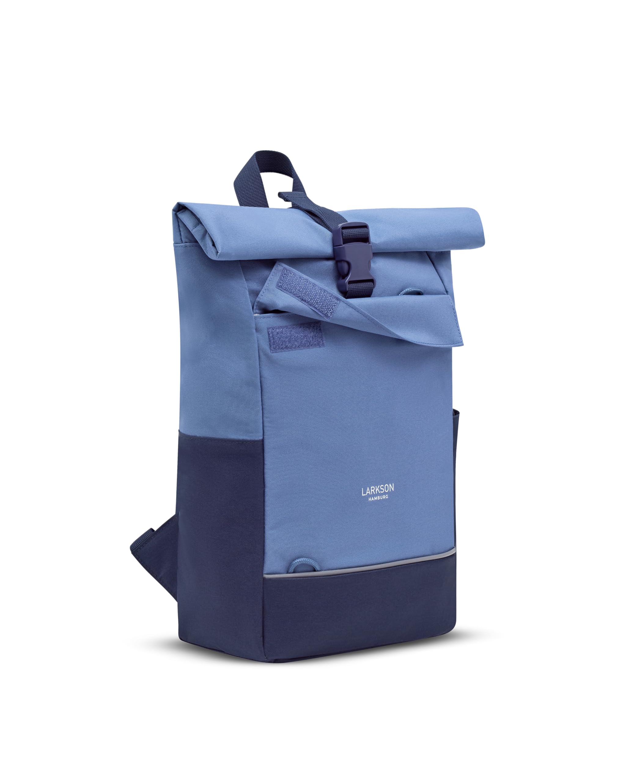 LARKSON Rucksack Kinder für Mädchen & Jungen Blau - Kjell - Rolltop Kinderrucksack mit Brustgurt - Ab 4 Jahre - 8 bis 10L - Wasserabweisend