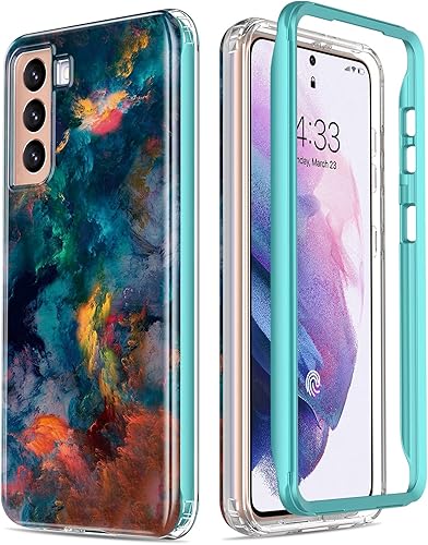 Miniatura 1 de ESDOT - Funda protectora para celular Samsung Galaxy S21, de grado militar, resiste caídas de 21 pies (probado), con diseños modernos, para niñas o