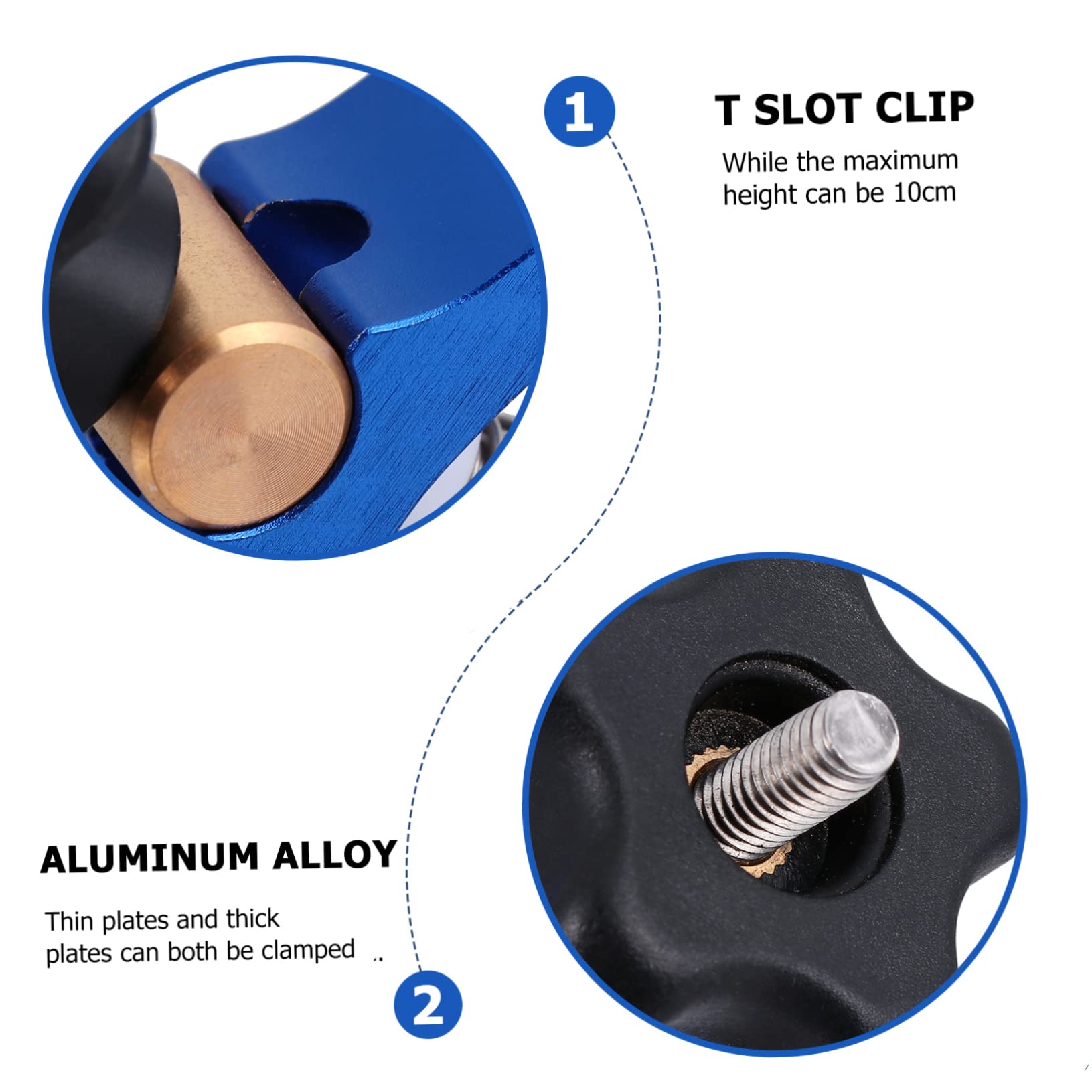 Gadpiparty 1 Pc T-track Clamp Wood Board Pressure Plate Screws for Woodworking Hold down Clamp t Slot Clip