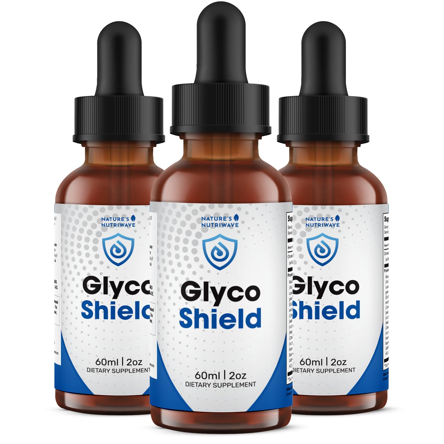 GlycoShield - Liquid Drops with Astragalus, Gymnema Sylvestre, and Chromium | 100% Plant-Based, Non-GMO, Easy-to-Take | Made in the USA in a GMP-Certified Facility | 2oz, 60ml, 3 Month Supply
