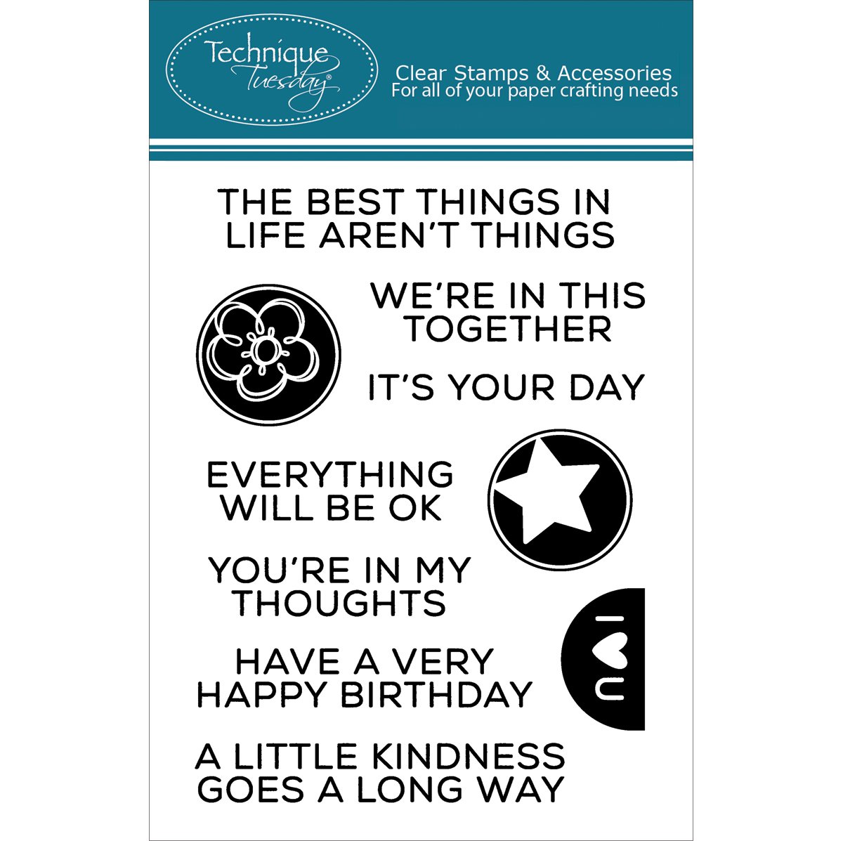 Technique Tuesday Clear Stamps 3 x 4-inch, The Best Things