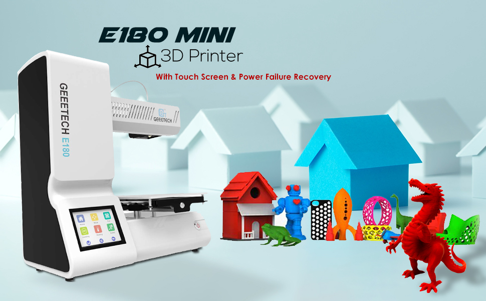3 Idea Imagine Create Print Geeetech E180 3D Printer | 3.2'' Full