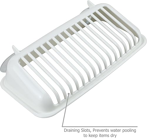 Miniatura 5 de EIKS Cesta de almacenamiento organizadora con ventosa para dormitorio, oficina, cuarto de servicio