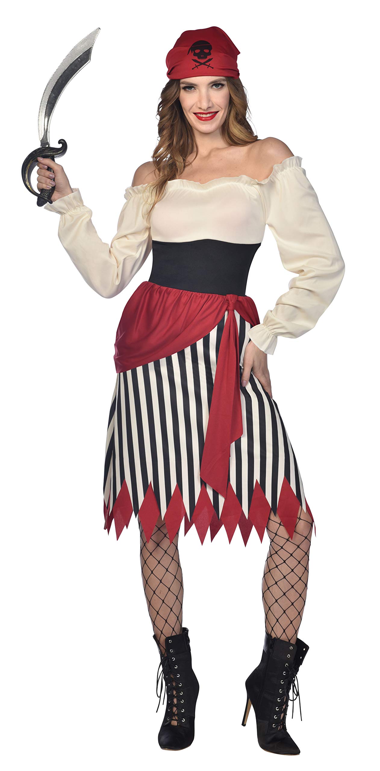 amscan (PKT) (9910972) Adult Ladies Notorious Pirate Lady Costume (UK 8-10)