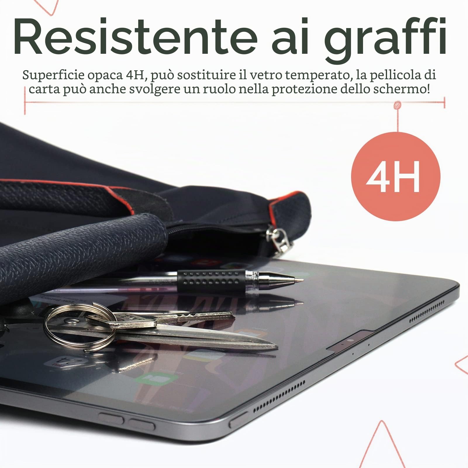Pellicole Protettive in Carta per iPad Pro 11 Pollici, iPad Air 5 Generazione 2022 & iPad Air 4 2020, Opaca Anti-impronta Riflesso