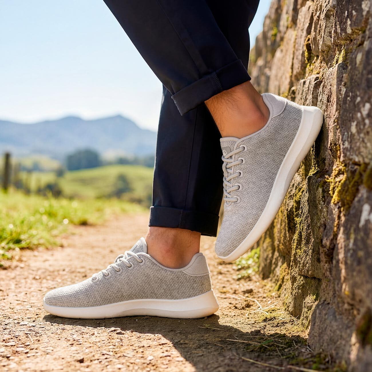 Giesswein Merino Wool Knit Men - Atmungsaktiver Merino Sneaker 3D-Strick | Waschbarer Herren Freizeitschuh mit Merino-Wechselfußbett & EVA-Sohle – Weite G mit Dehnzonen, auch barfuß angenehm trocken