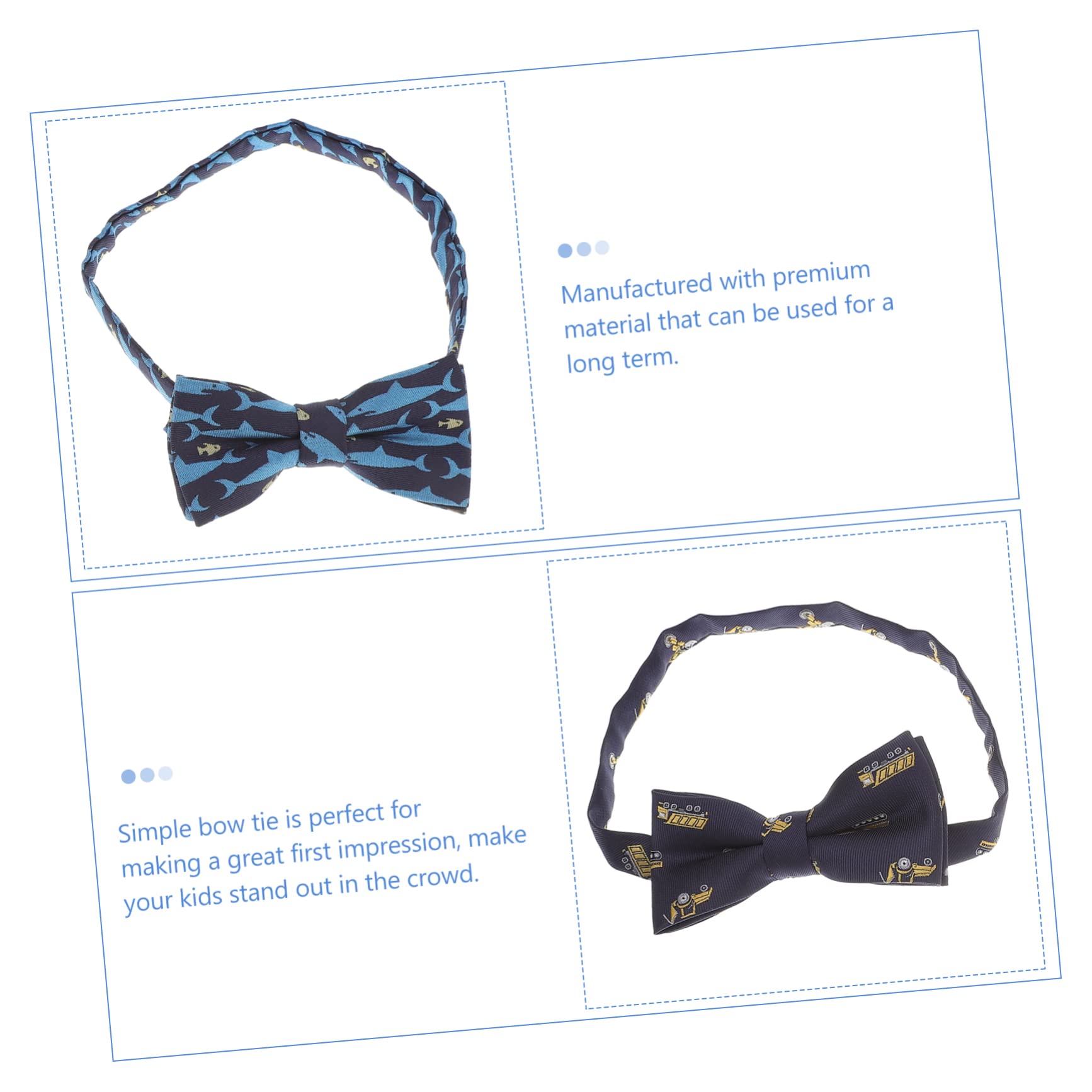 TENDYCOCO Bow Tie Accessories for Children 2pcs Boys and Girls Bow Ties Pre-tied Bow Ties for Boys Boys Clothing Accessory