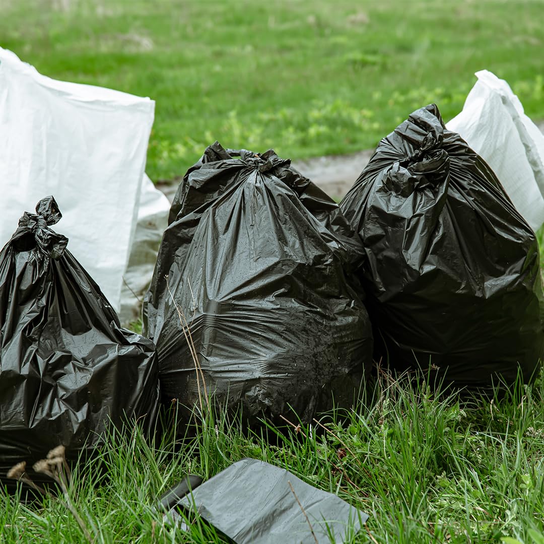 100 Bolsas de Basura Industriales Extra Grandes de Más de 250 Litros de Capacidad en Tamaño 145x150 cms Negras Para Cubos o Contenedores. Sacos Extra Resistentes