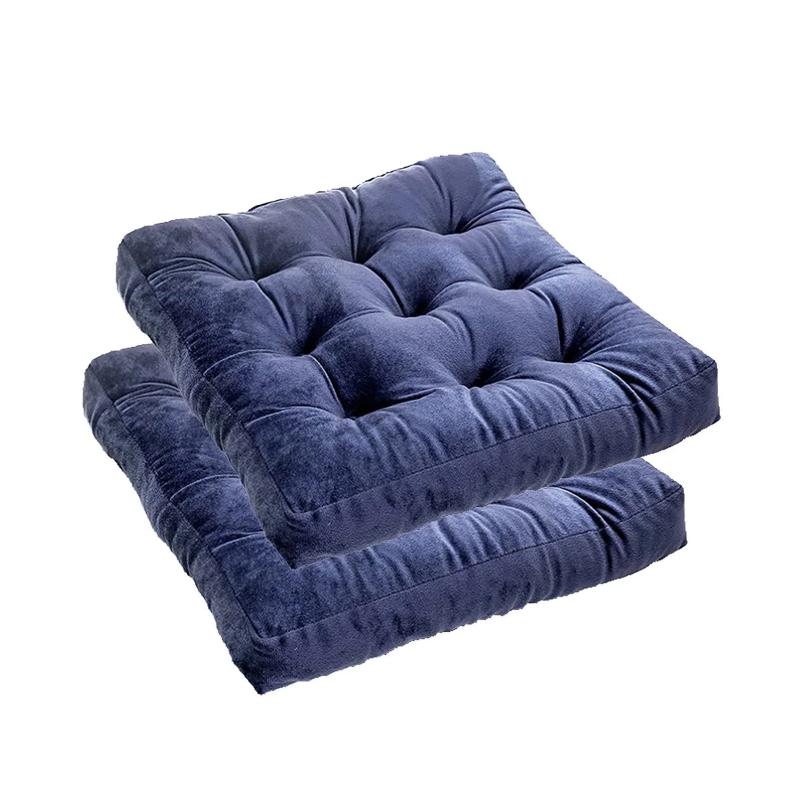 Coussins de chaise de cuisine en velours bleu roi pour éliminer l'inconfort