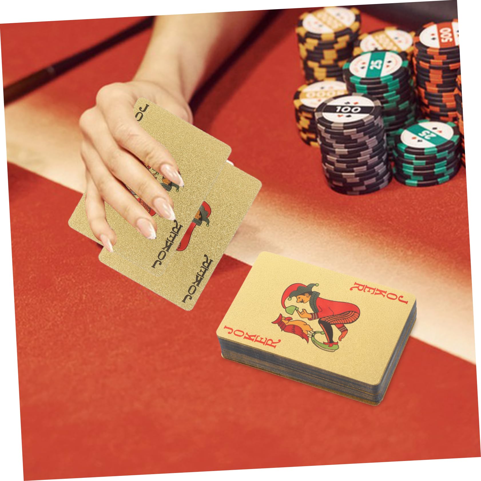 ibasenice Cartes De Poker Plastique Imperméables Jeu De Cartes De Poker pour Parties Intérieur Et Extérieur pour Adultes Et Design Élégant Matériaux Et Légers