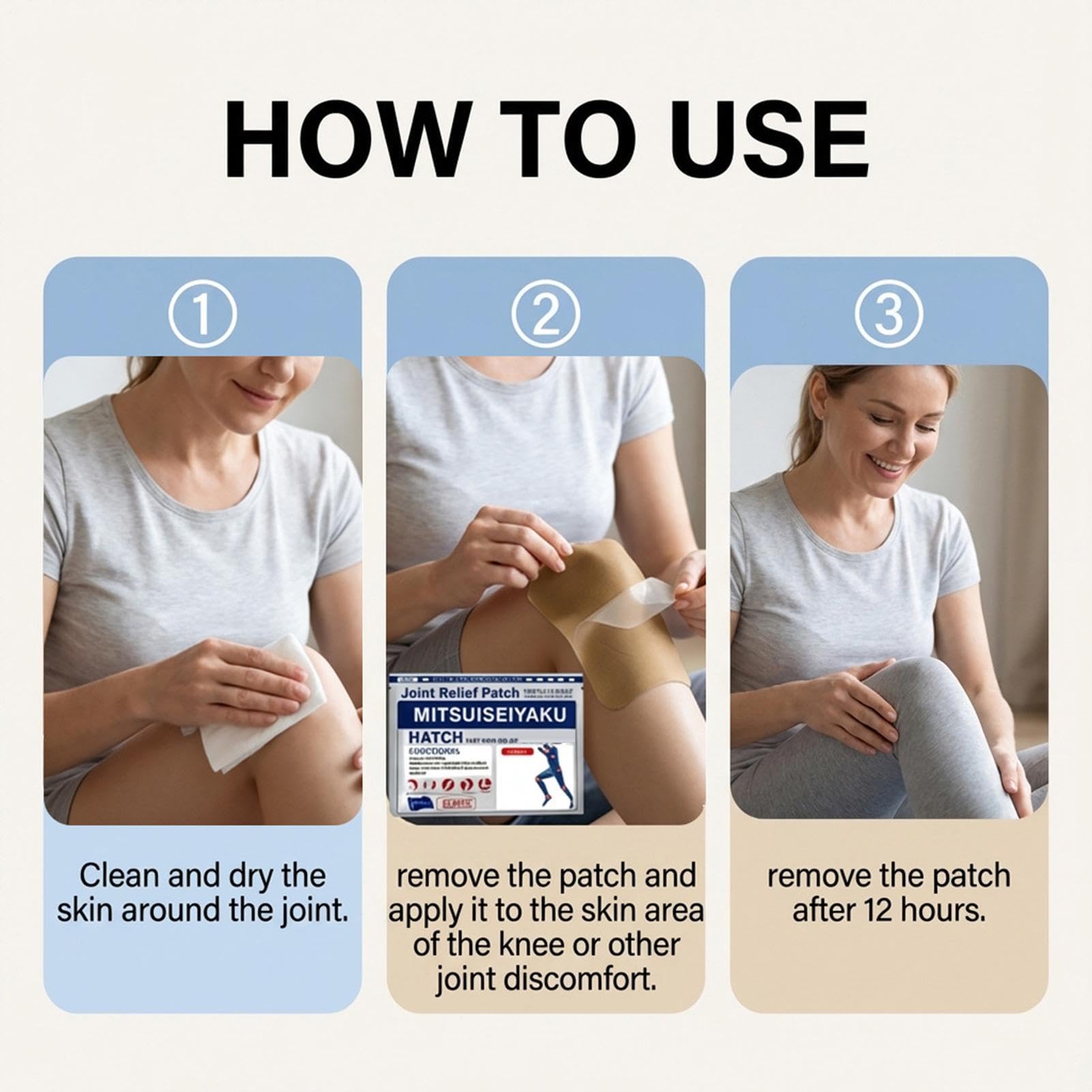 Ginocchiere | Cerotti per ginocchia O-riginal, Knee Pa-in Relief Patch, 6 cerotti lenitivi delicati per uso quotidiano, lavoro in ufficio e attività sportive leggere per lenire le articolazioni