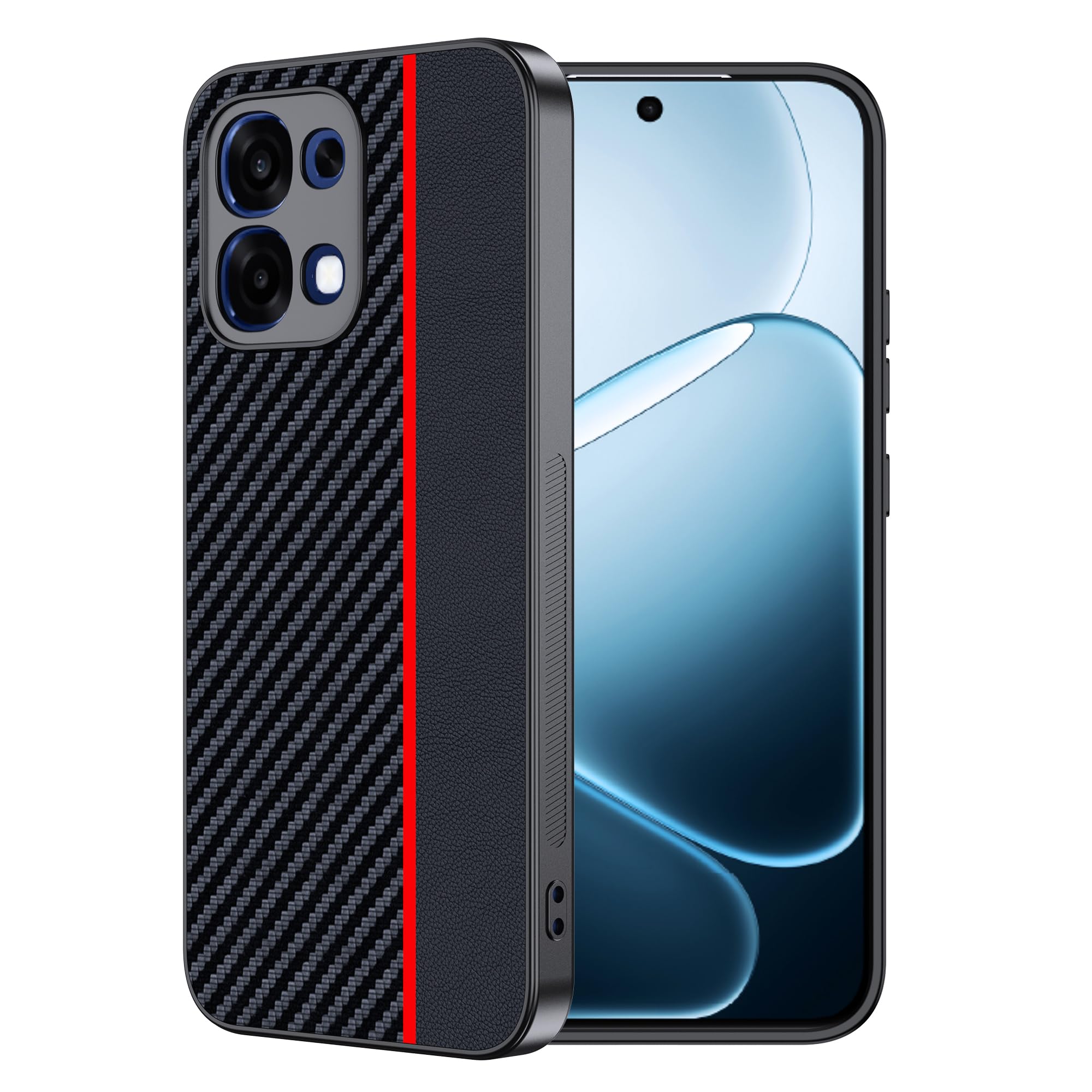SEAHAI Cover Per Vivo Y16 - Custodia Sottile Opaca Antiurto, Rosso, Materiale PC, Anti-impronta - 6