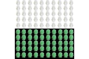 KIMOBER Glow-in-the-Dark Mini Skulls Set of 100