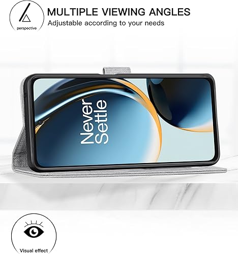 Miniatura 2 de Foluu Funda para OnePlus Nord N30 5G, con cierre magnético, ranuras para tarjetas, soporte para dinero en efectivo, soporte de TPU transparente, a