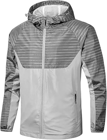 2021 Fashion Raincoat for Mens Waterproof Coat Zipper Long Sleeve Solid Color Outdoor Jacket Trench