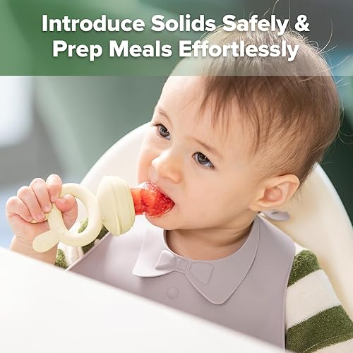 Miniatura 44 de Haakaa Comedero de alimentos para frutas y mini congelador, moldes para paletas de leche materna para alivio de enfriamiento del bebé, alimentador